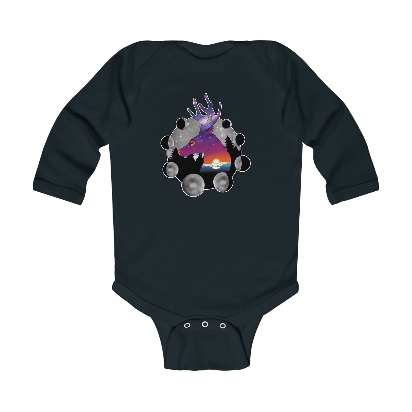 Long Sleeve Onesie - Cosmic Deer