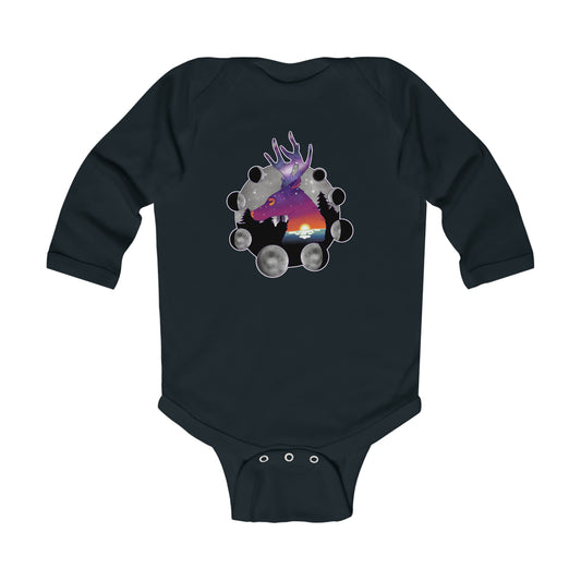 Long Sleeve Onesie - Cosmic Deer
