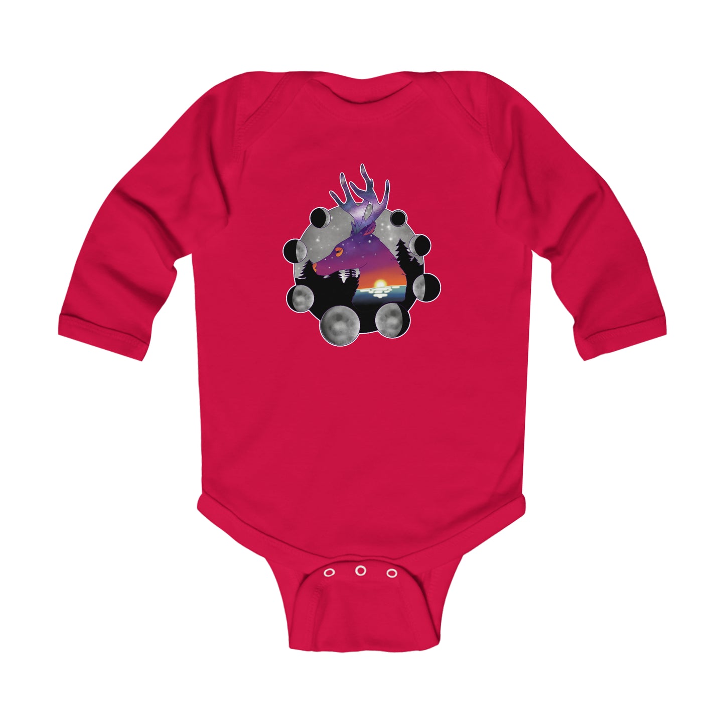 Long Sleeve Onesie - Cosmic Deer