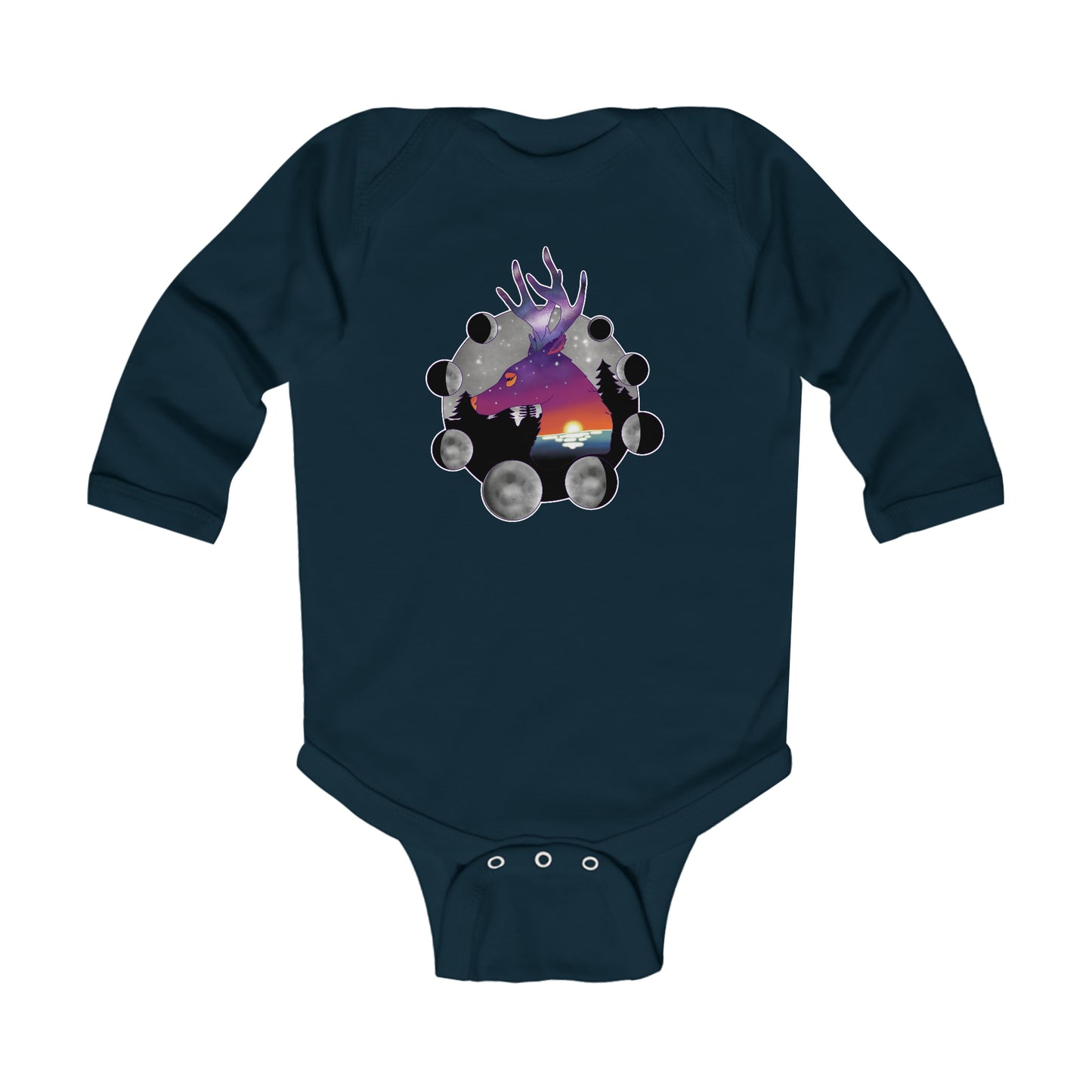 Long Sleeve Onesie - Cosmic Deer