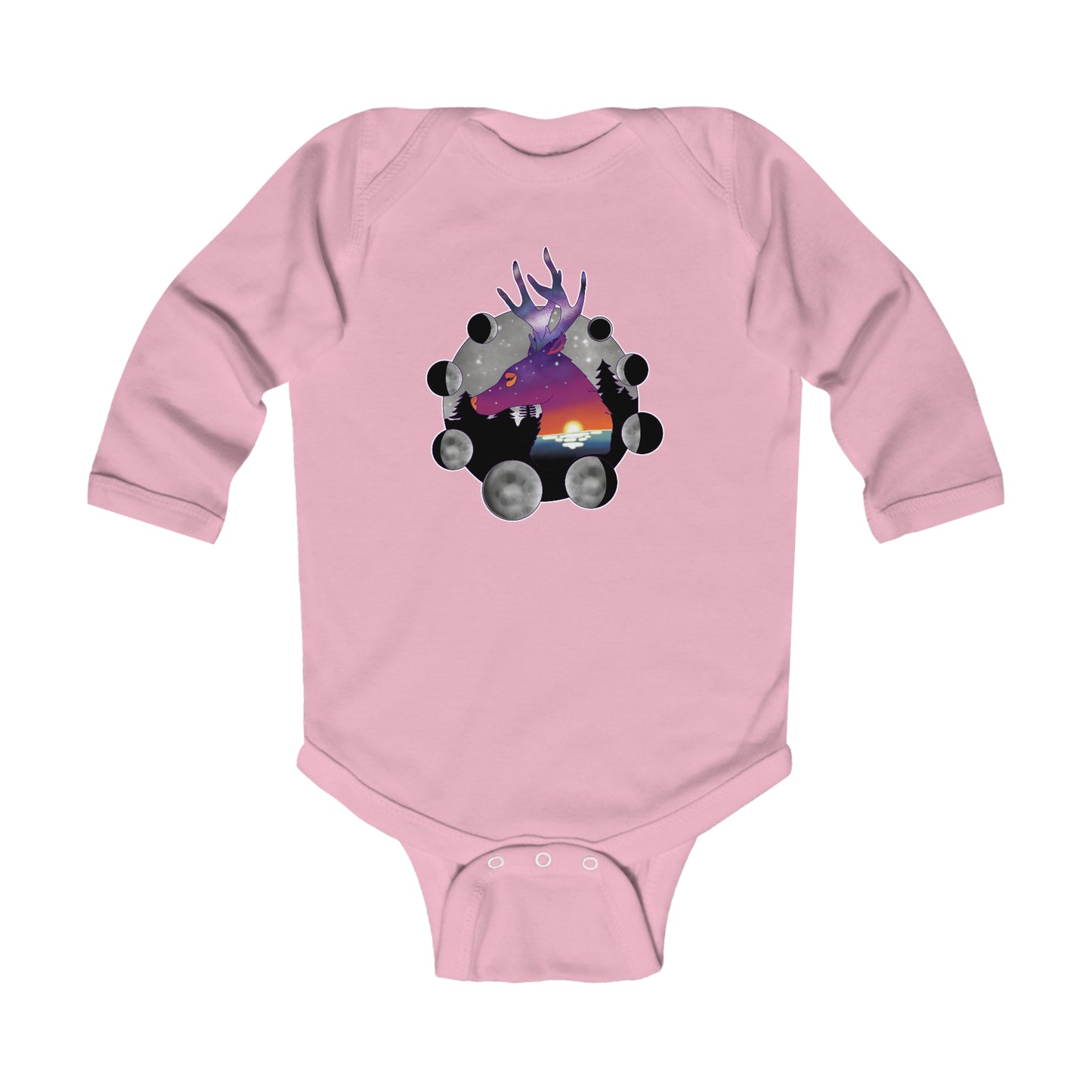 Long Sleeve Onesie - Cosmic Deer