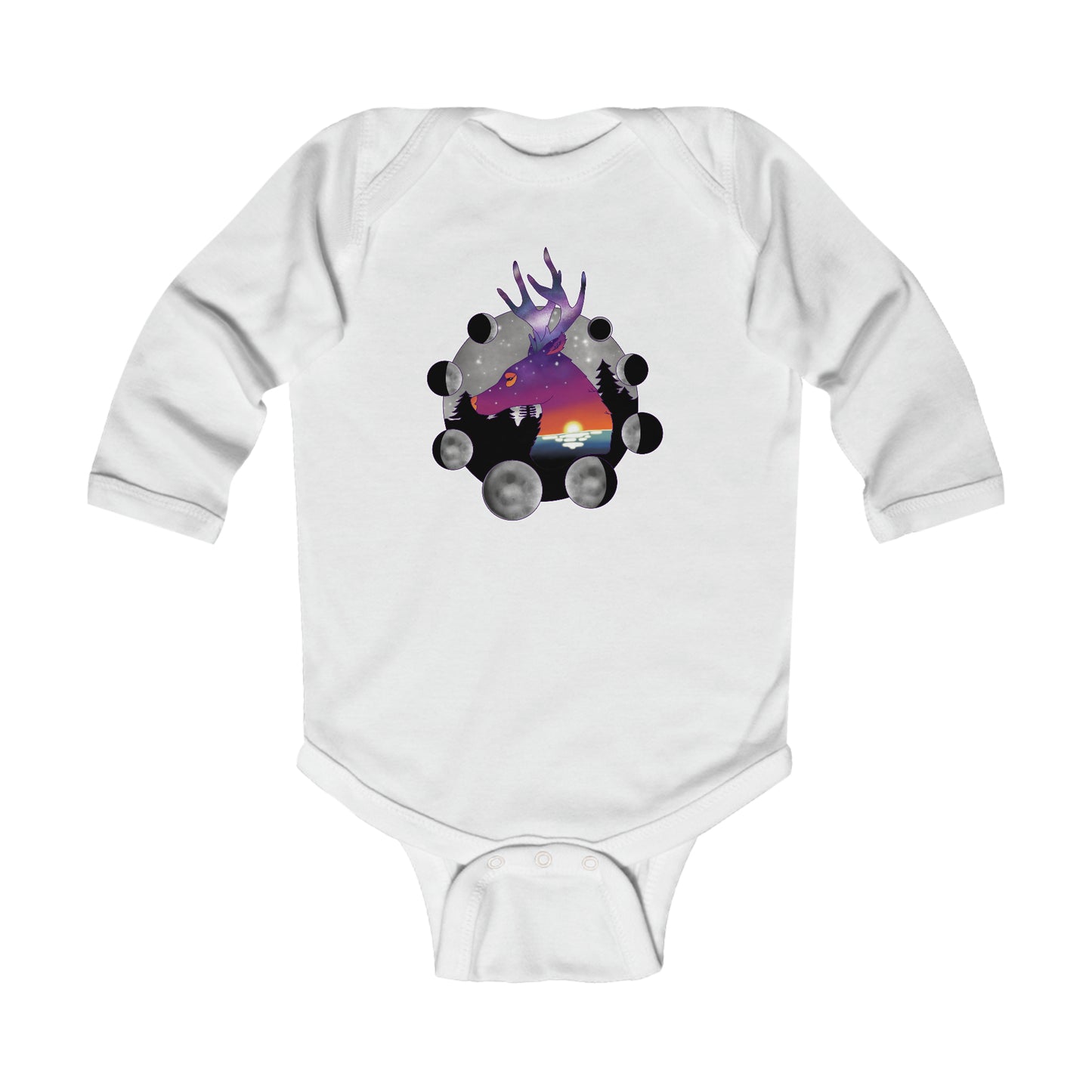 Long Sleeve Onesie - Cosmic Deer