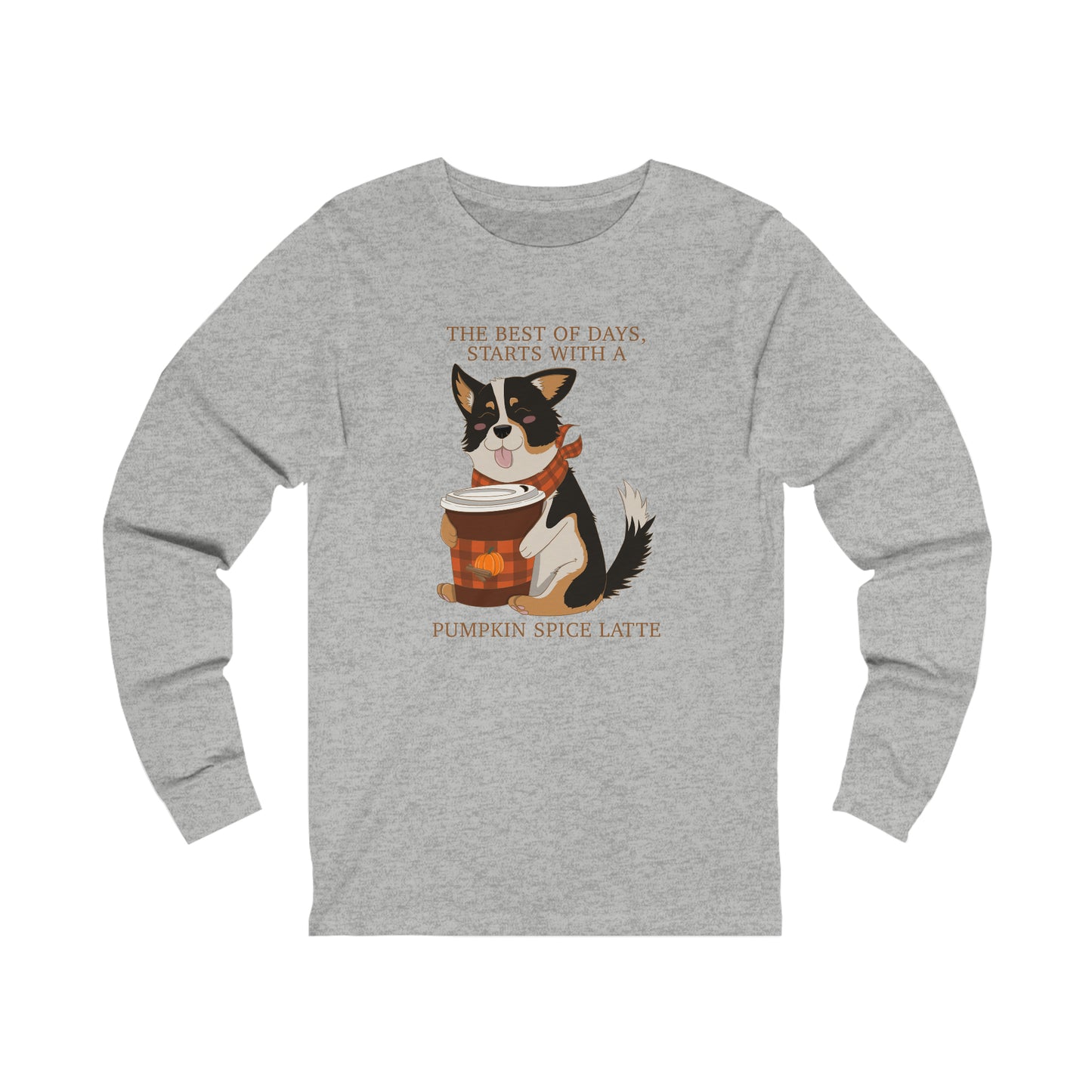 Long-sleeved shirt - Unisex - Pumpkin spice corgi