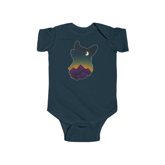 Short-sleeved Onesie - Corgi Constellation