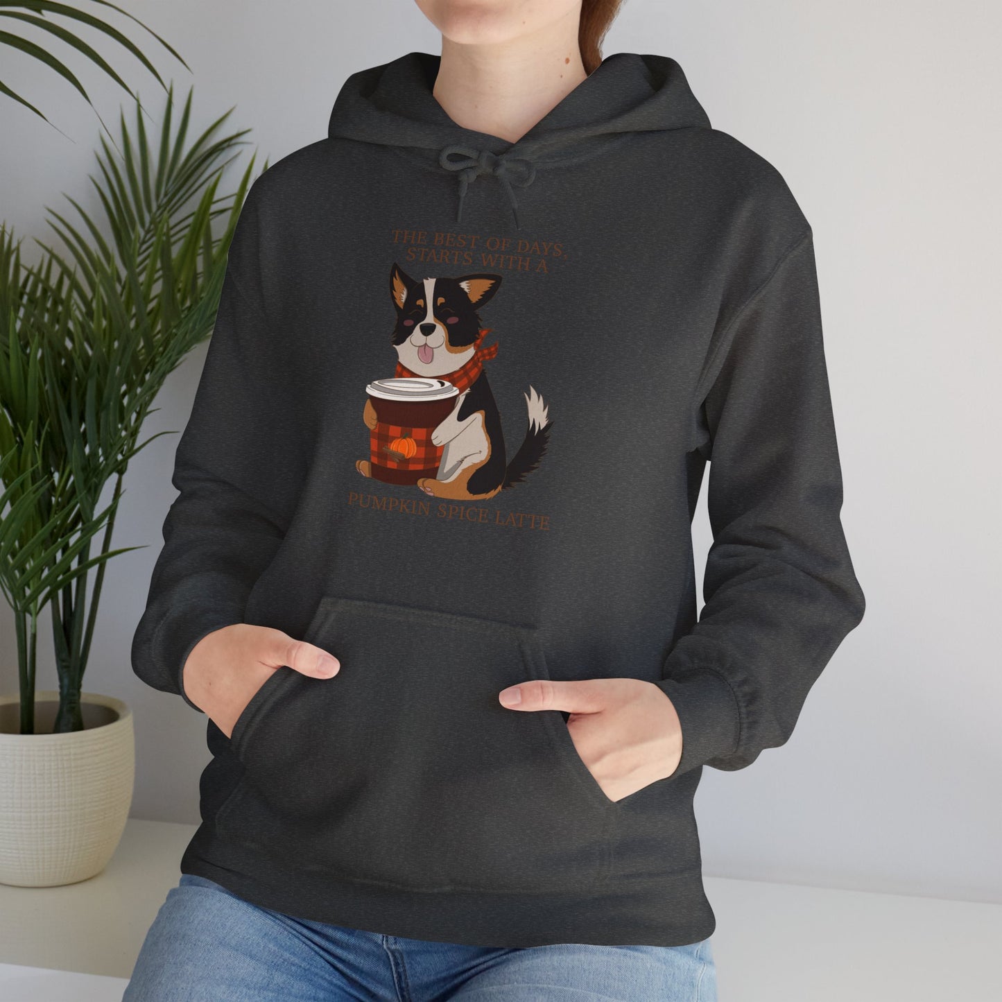 Hoodie - Unisex - Pumpkin spice corgi
