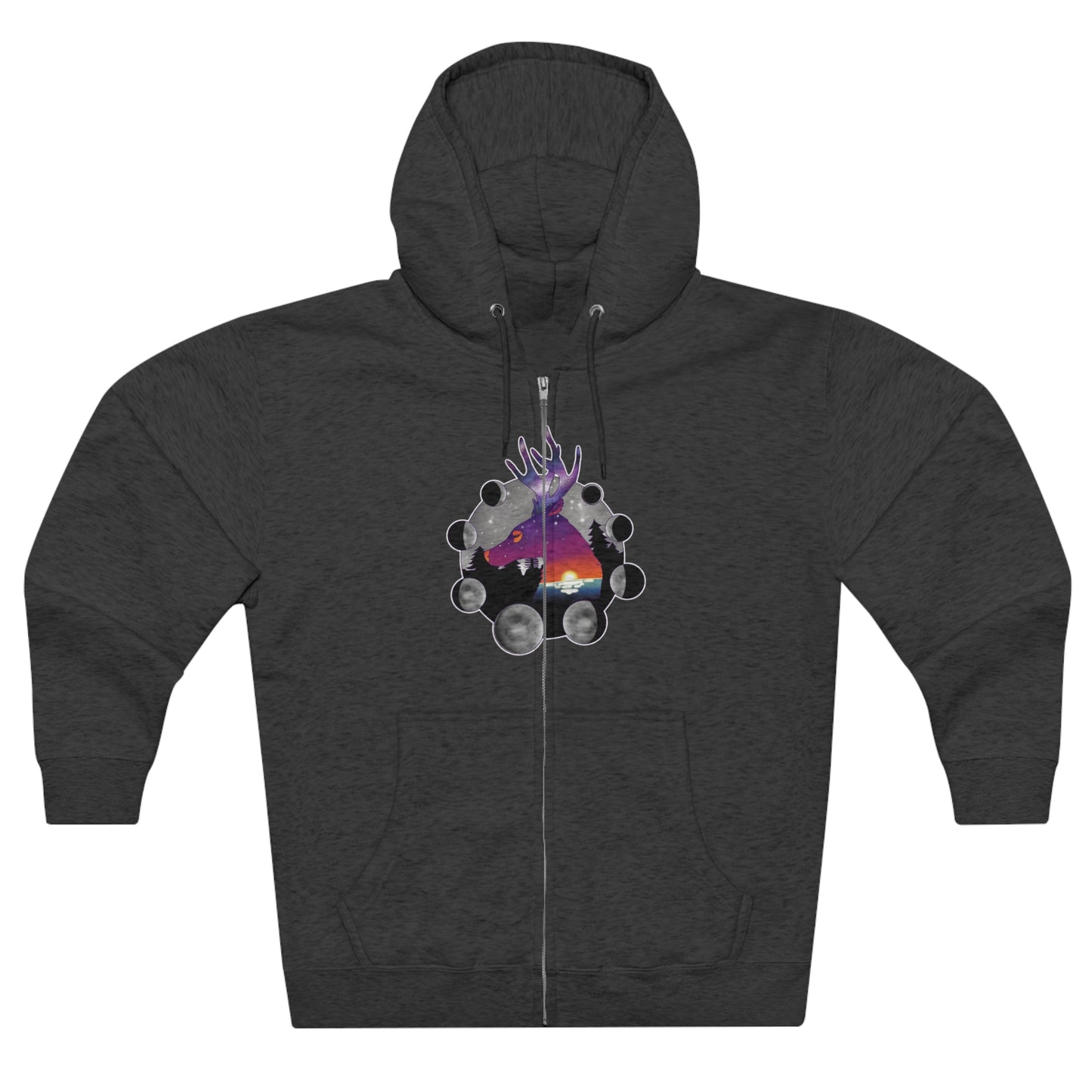 Full Zip Hoodie - Unisex - Cosmic Deer