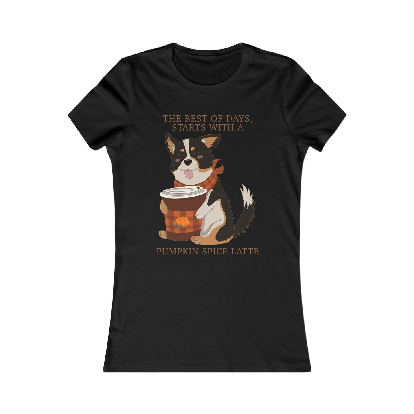 Women's t-shirt - Pumpkin spice corgi