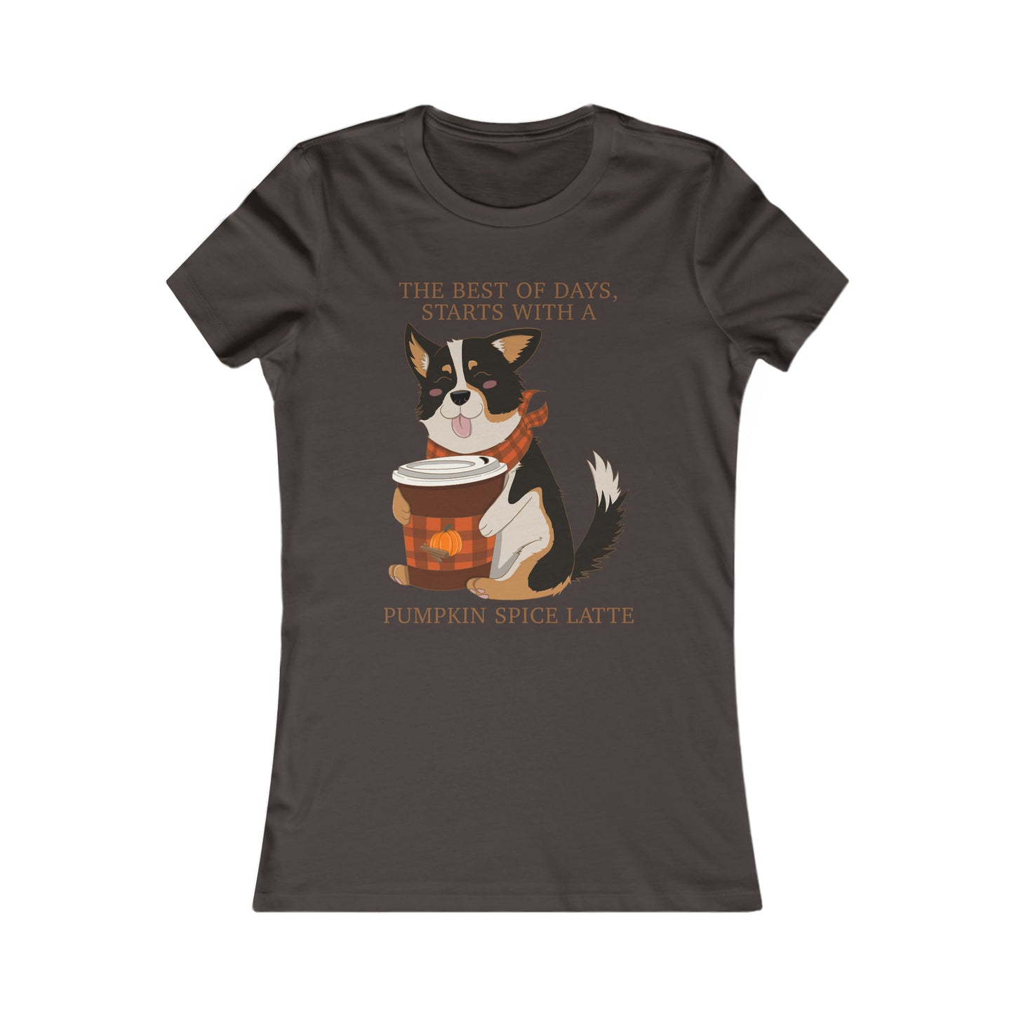 Women's t-shirt - Pumpkin spice corgi