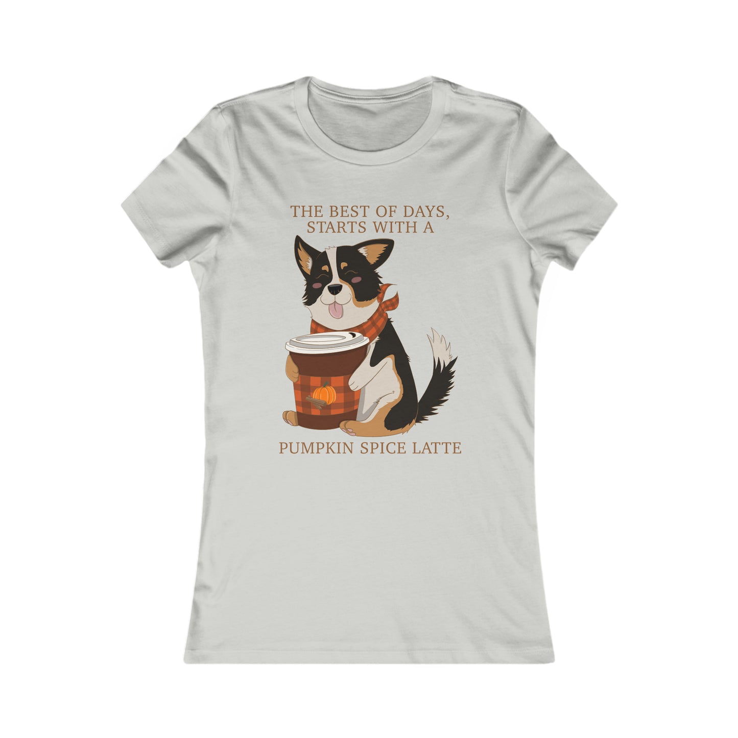 Women's t-shirt - Pumpkin spice corgi