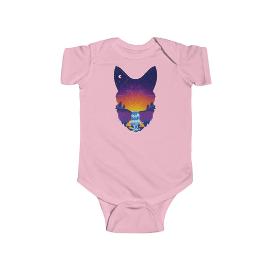 Short-sleeved onesie - Fox constellation