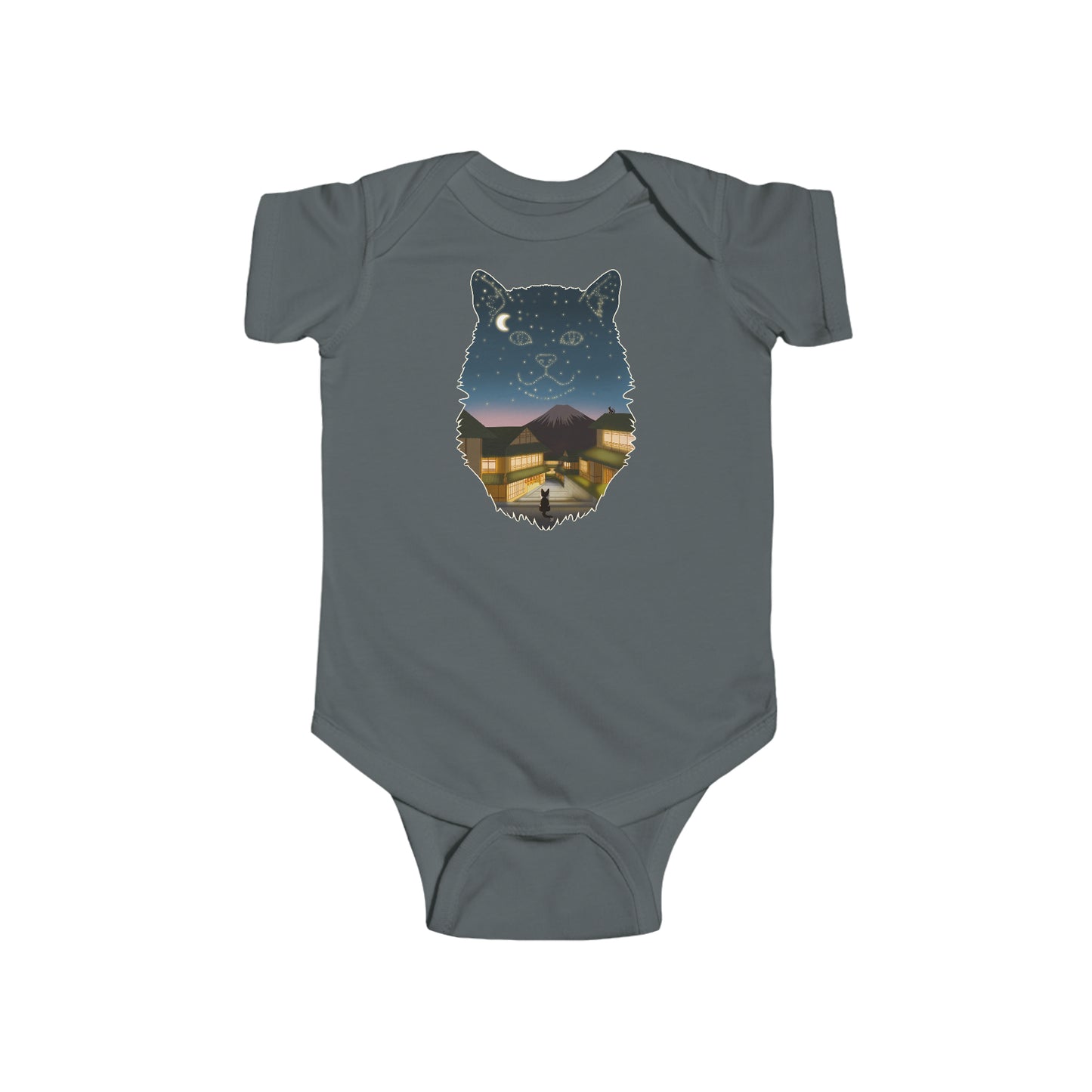 Short-sleeved onesie - Cat Constellation
