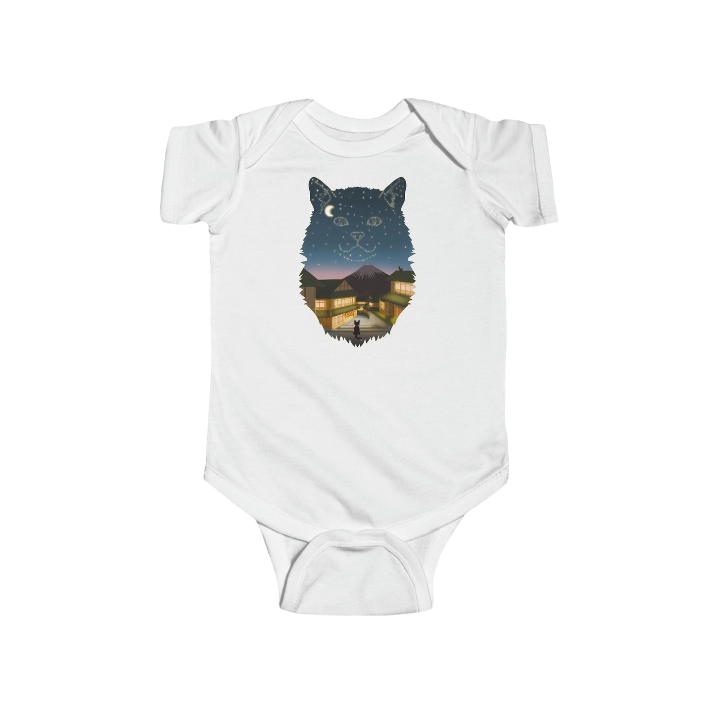Short-sleeved onesie - Cat Constellation