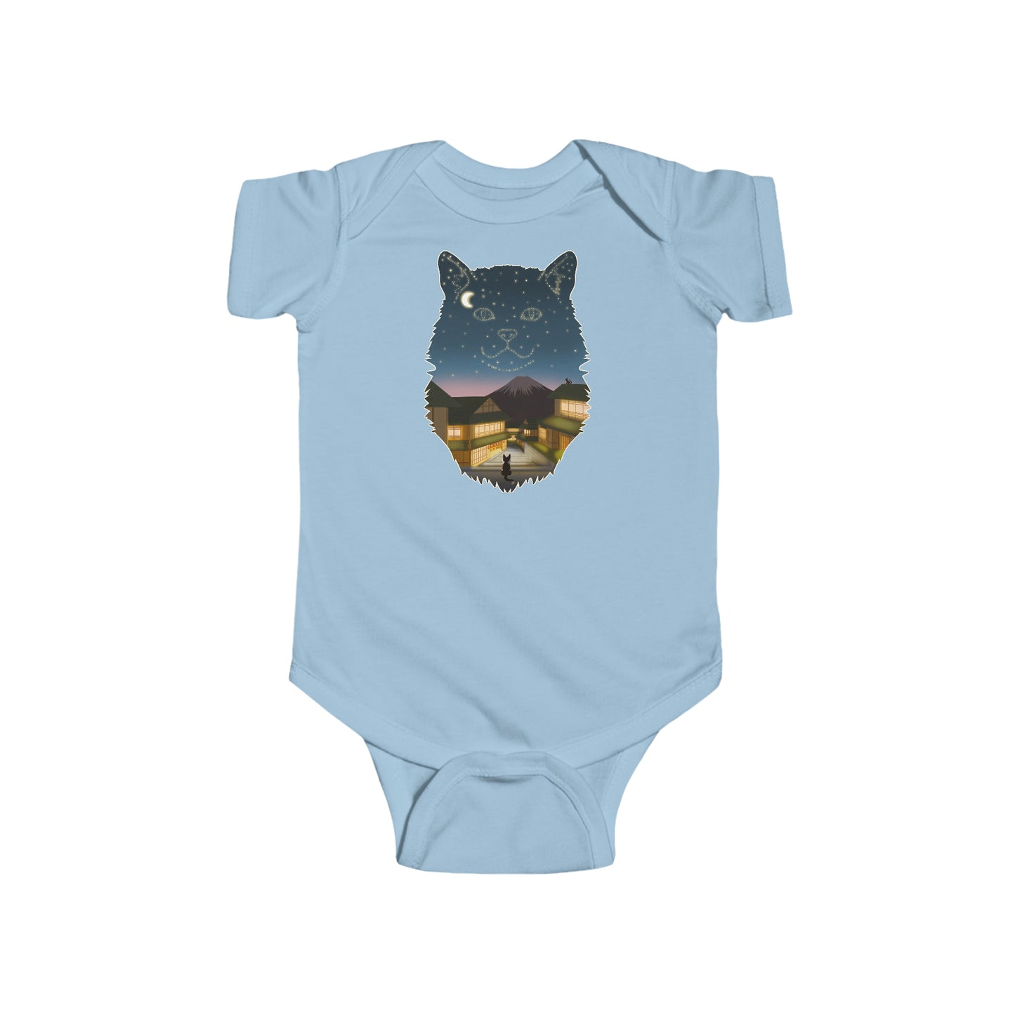 Short-sleeved onesie - Cat Constellation