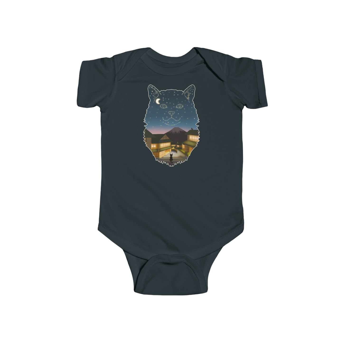 Short-sleeved onesie - Cat Constellation