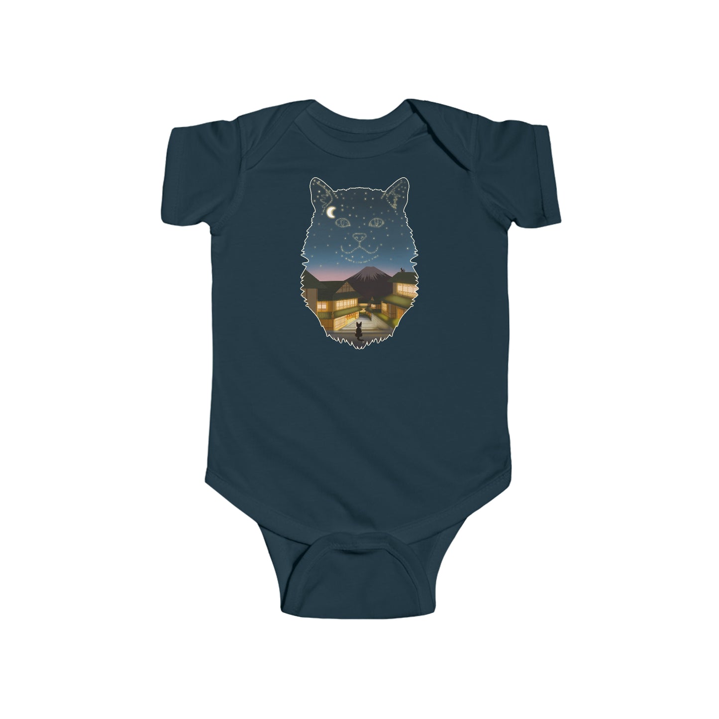 Short-sleeved onesie - Cat Constellation