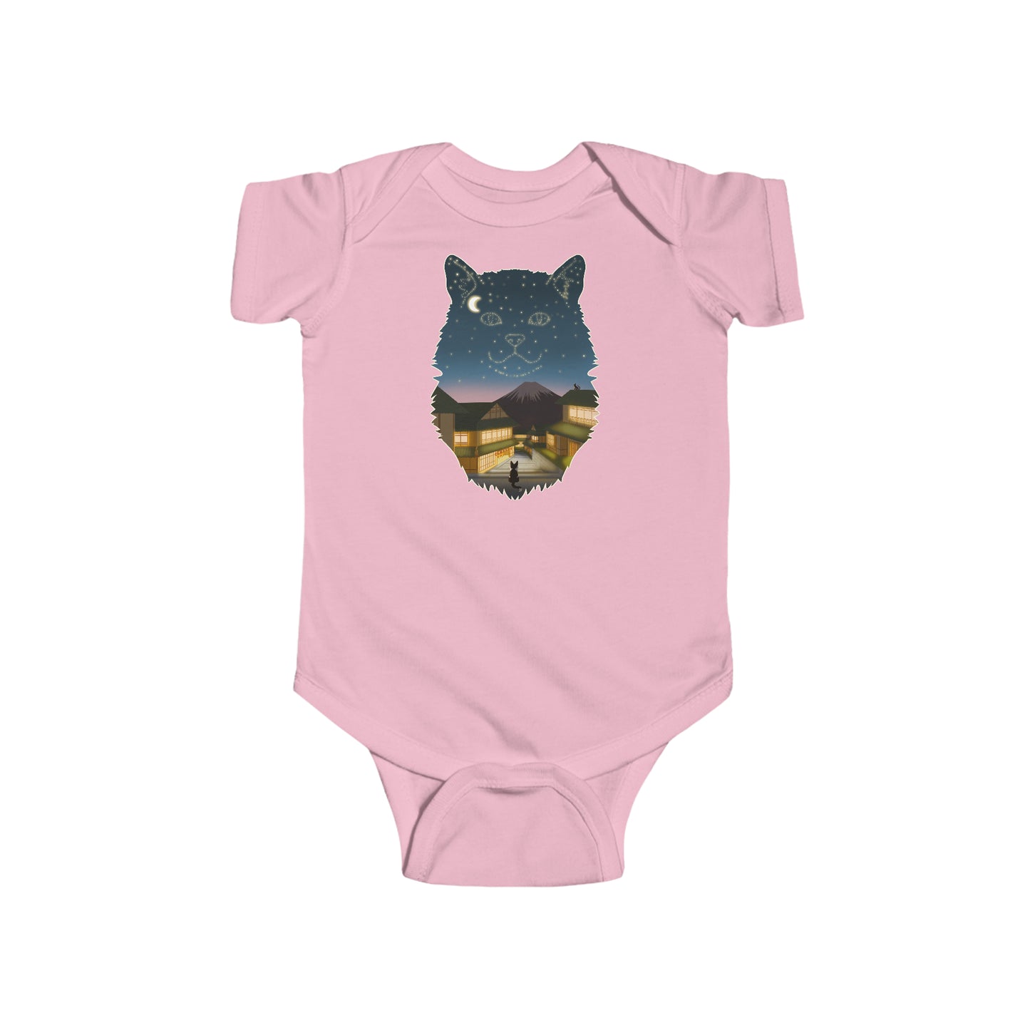 Short-sleeved onesie - Cat Constellation
