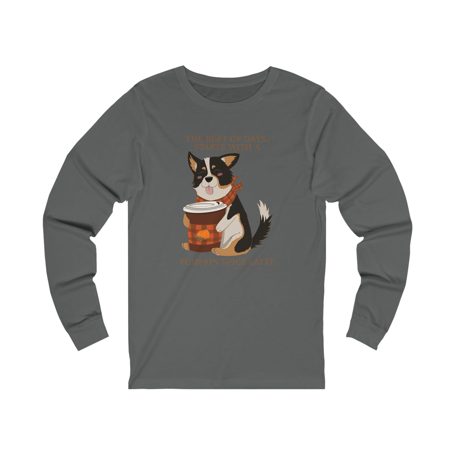 Long-sleeved shirt - Unisex - Pumpkin spice corgi