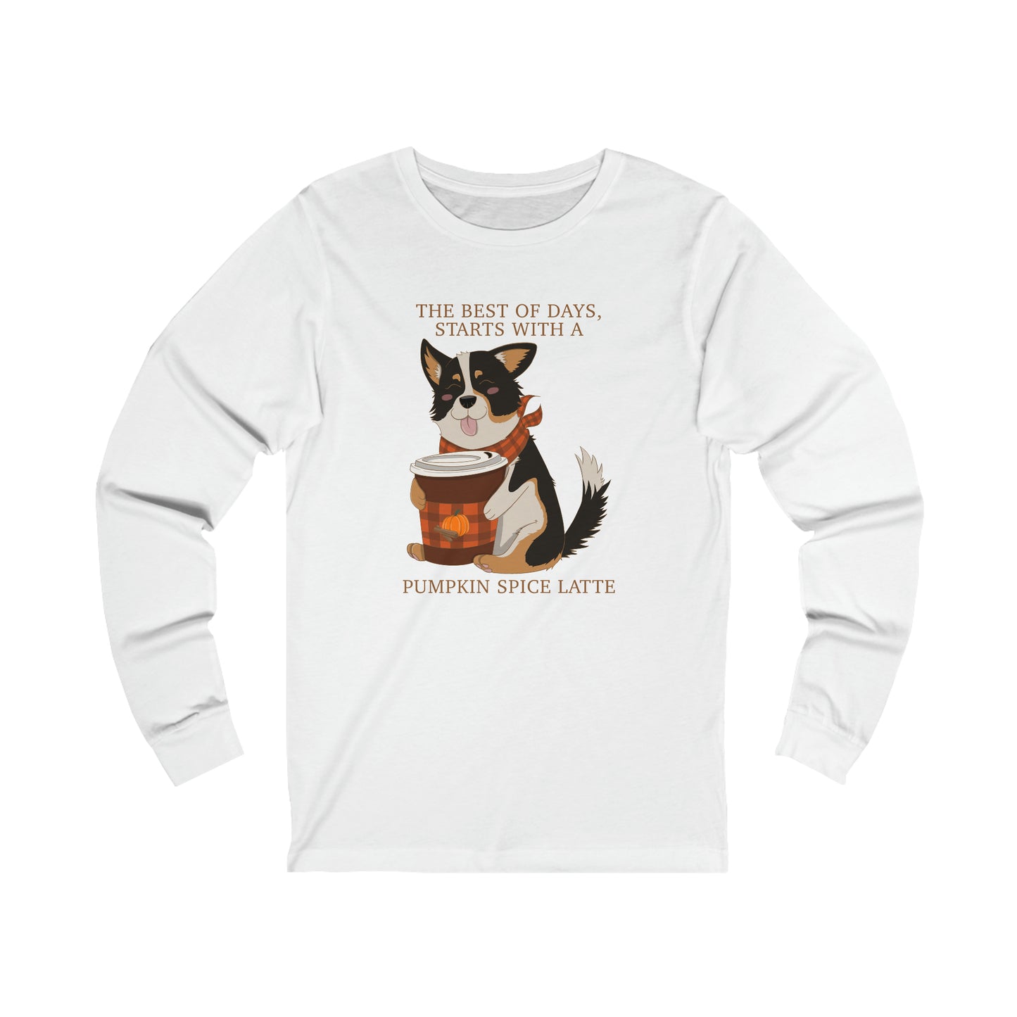 Long-sleeved shirt - Unisex - Pumpkin spice corgi