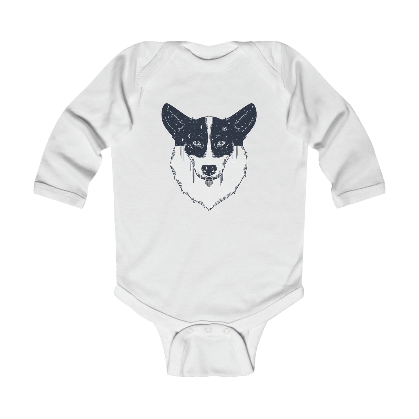Long-sleeved Onesie - Starry Corgi
