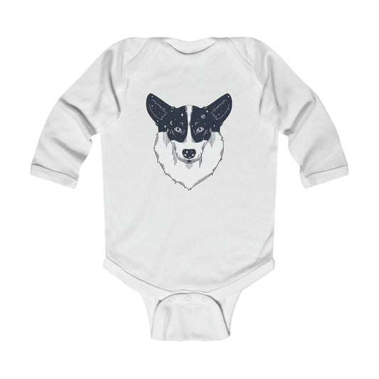 Long-sleeved Onesie - Starry Corgi
