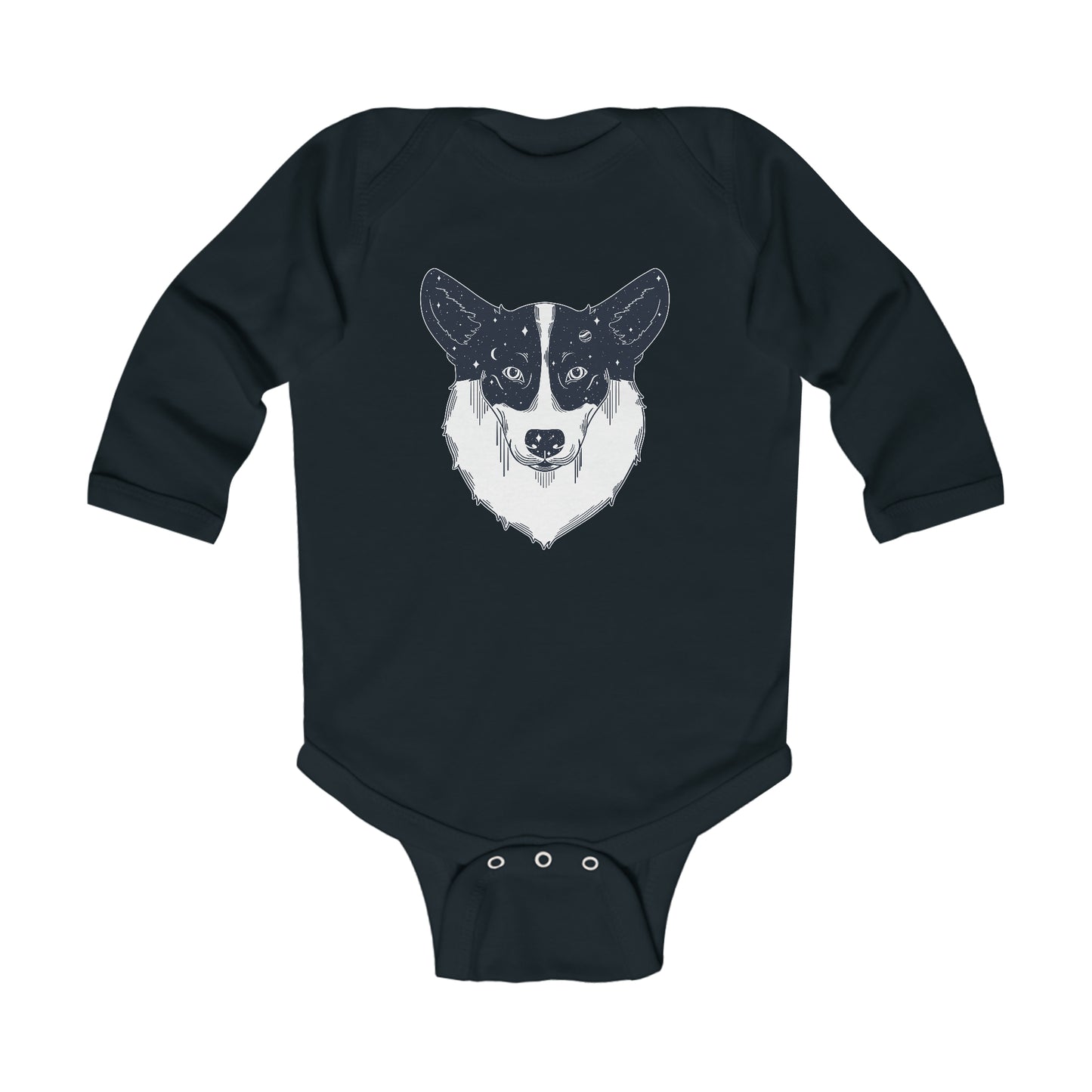 Long-sleeved Onesie - Starry Corgi