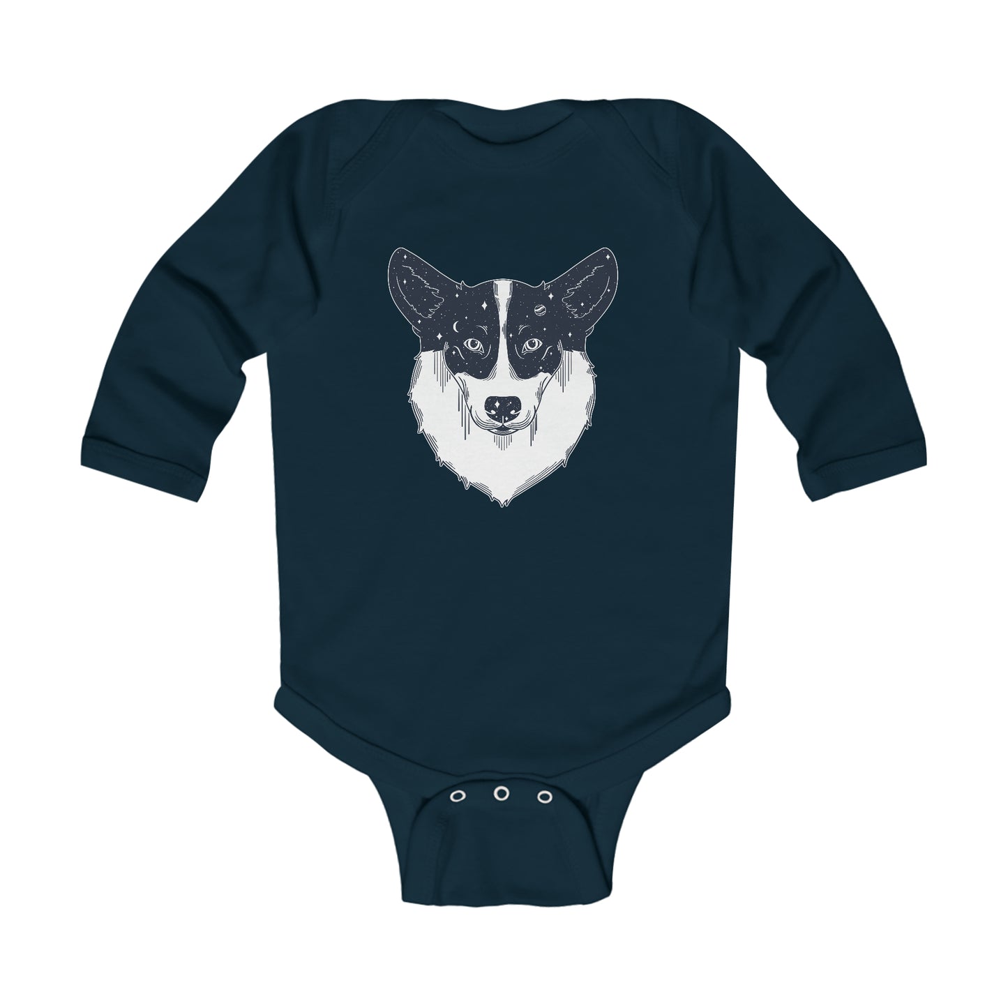 Long-sleeved Onesie - Starry Corgi