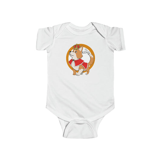 Short-sleeved onesie - king corgi