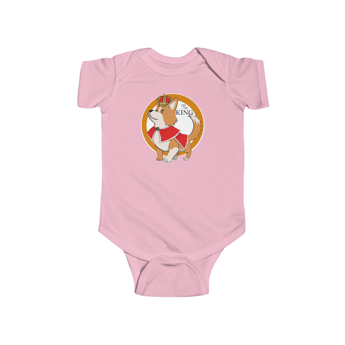 Short-sleeved onesie - king corgi