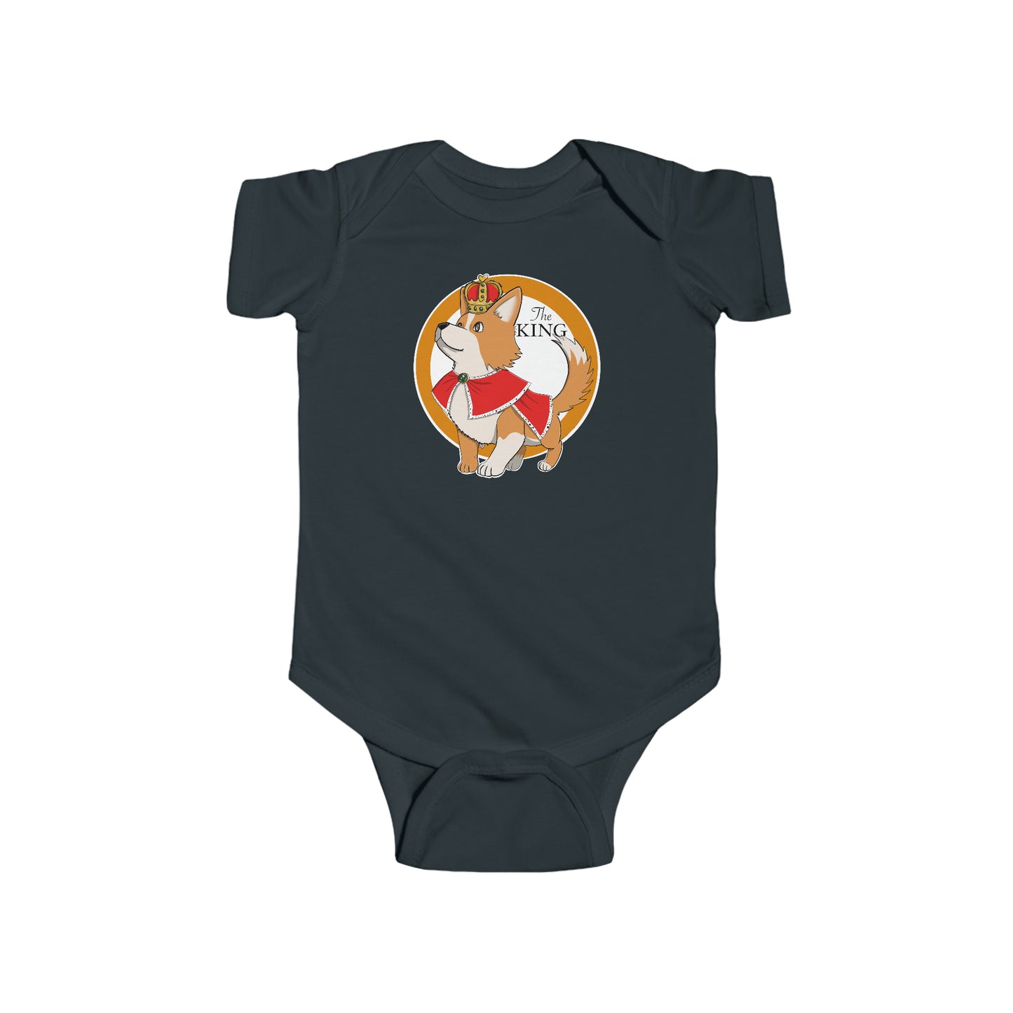 Short-sleeved onesie - king corgi