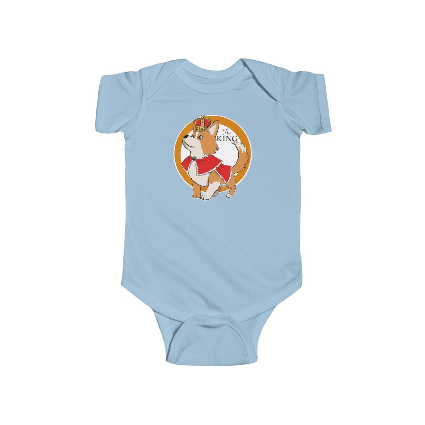 Short-sleeved onesie - king corgi