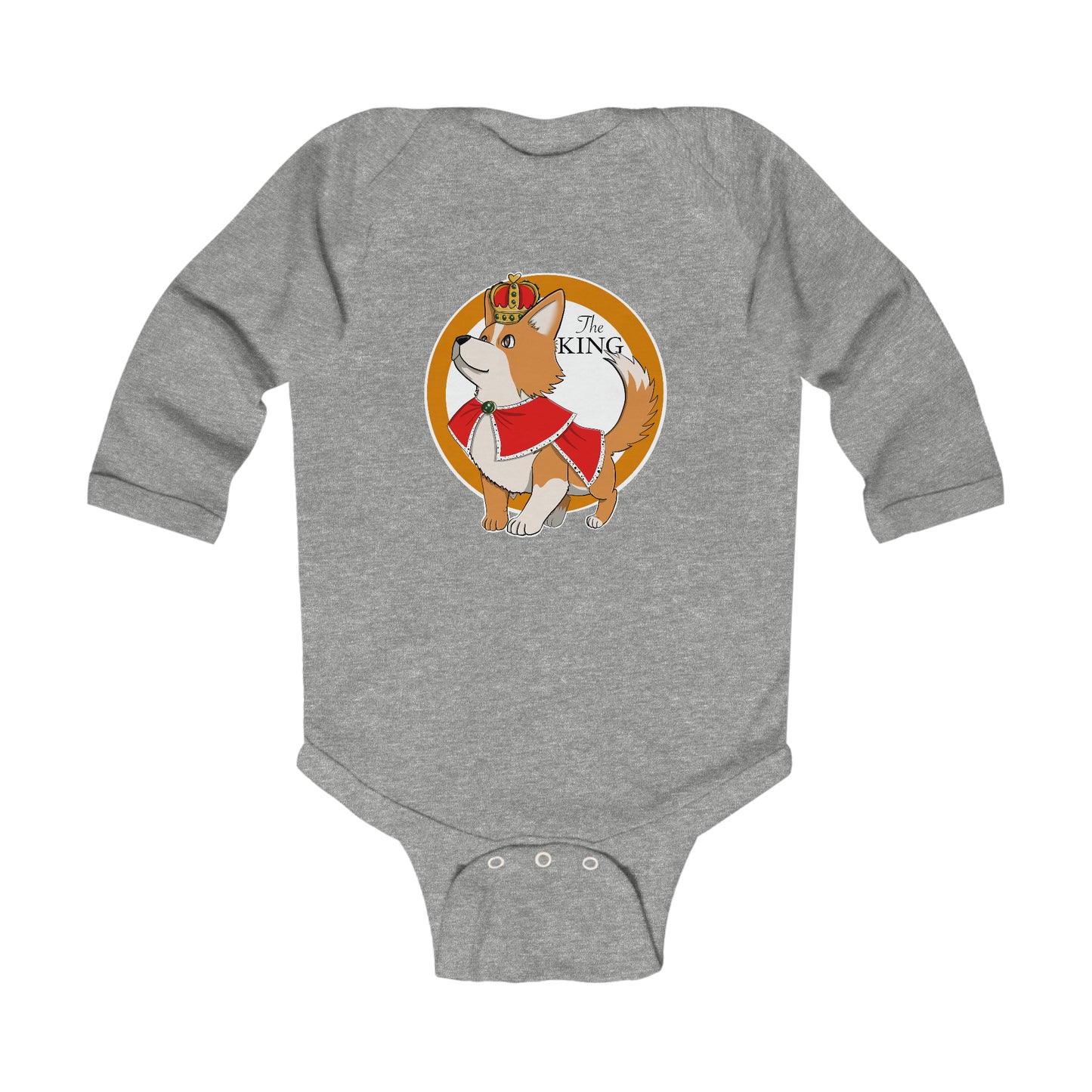 Long-sleeved onesie - King corgi
