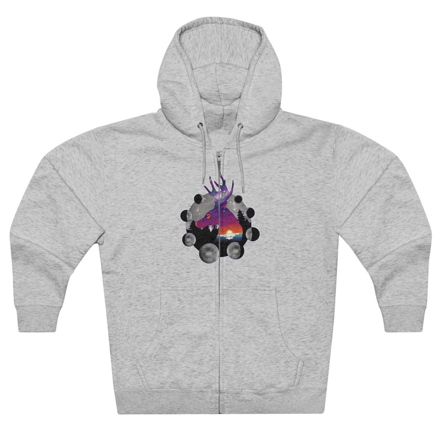 Full Zip Hoodie - Unisex - Cosmic Deer