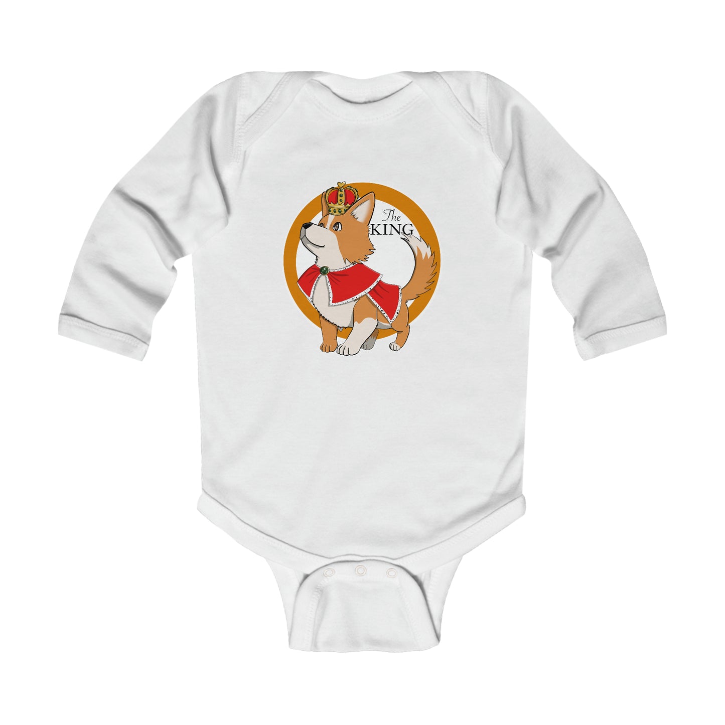 Long-sleeved onesie - King corgi