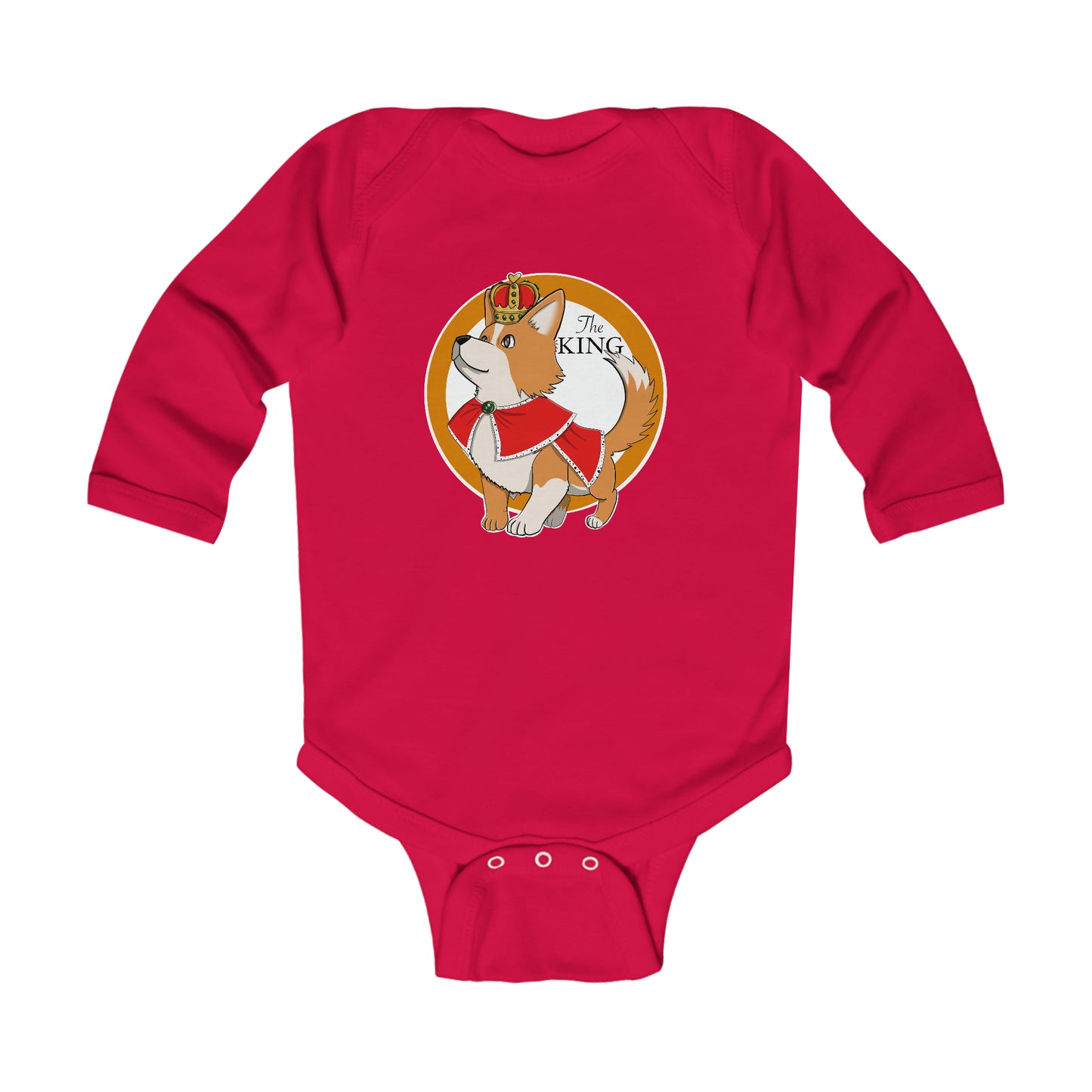 Long-sleeved onesie - King corgi