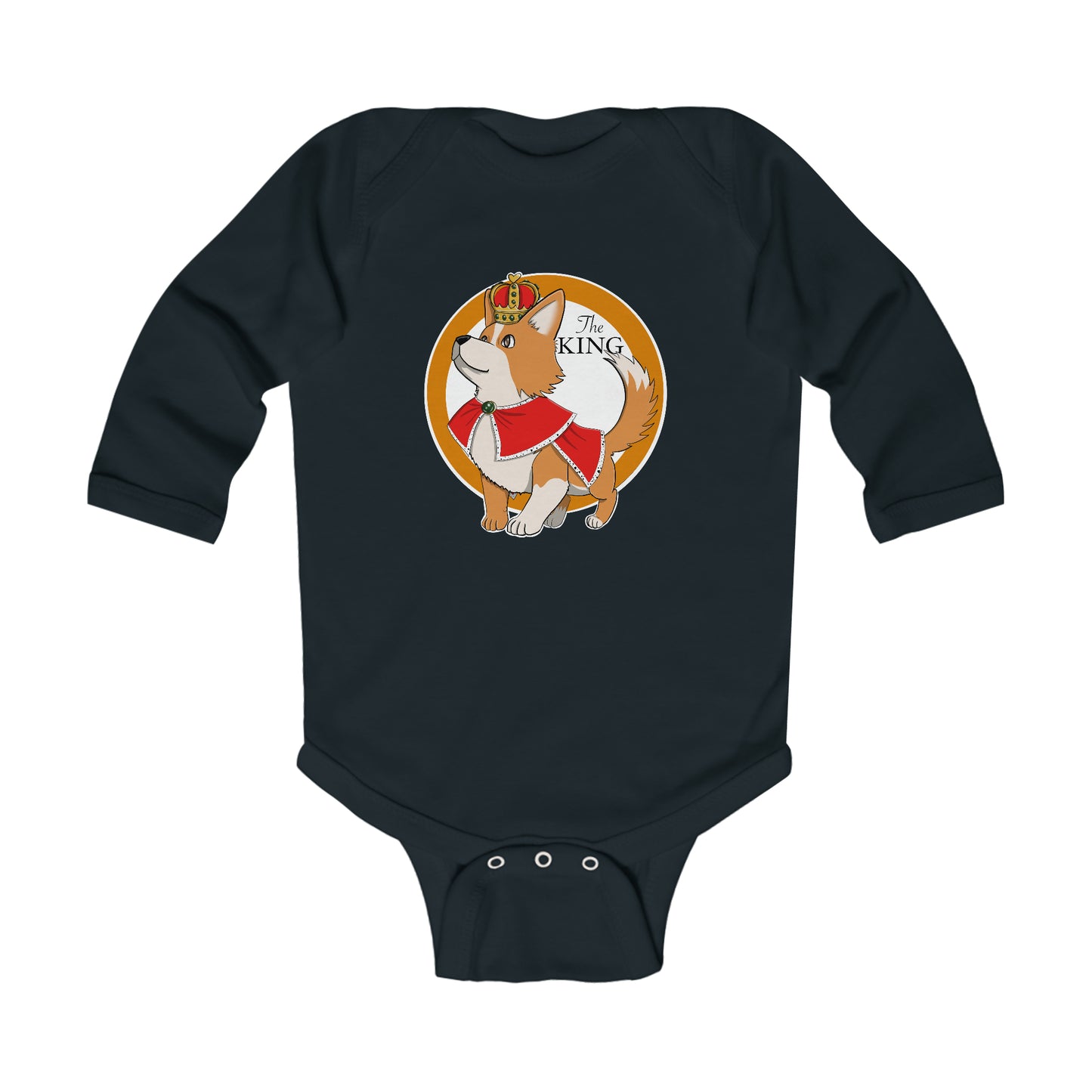 Long-sleeved onesie - King corgi