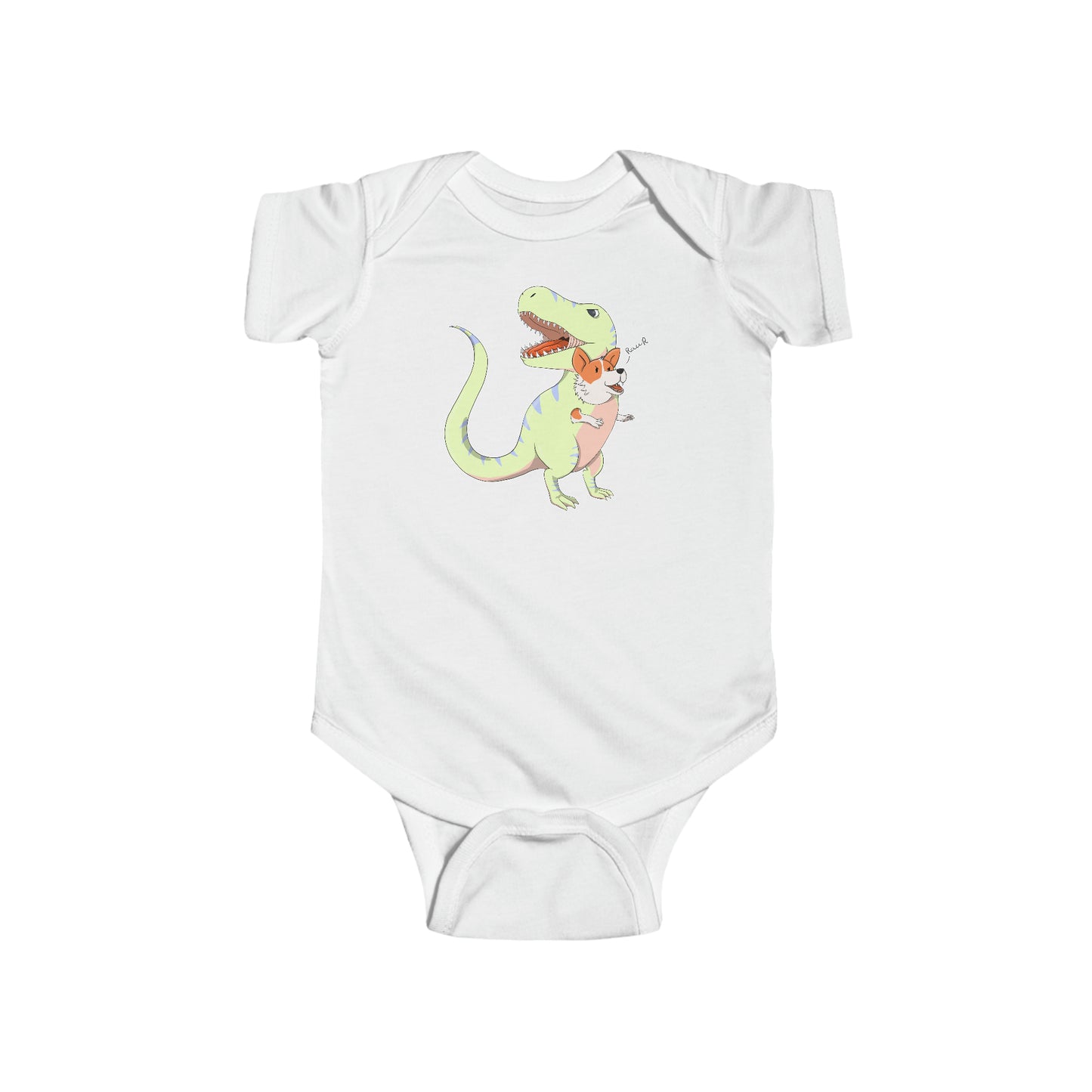 Short-sleeved onesie - Corgi rex
