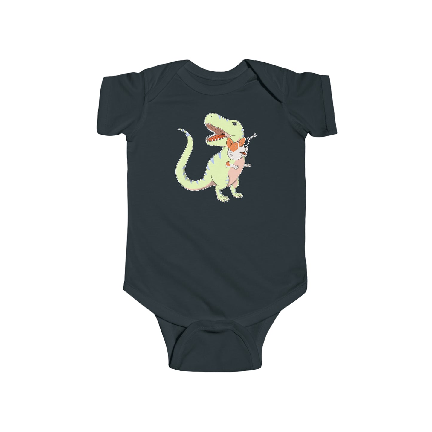 Short-sleeved onesie - Corgi rex