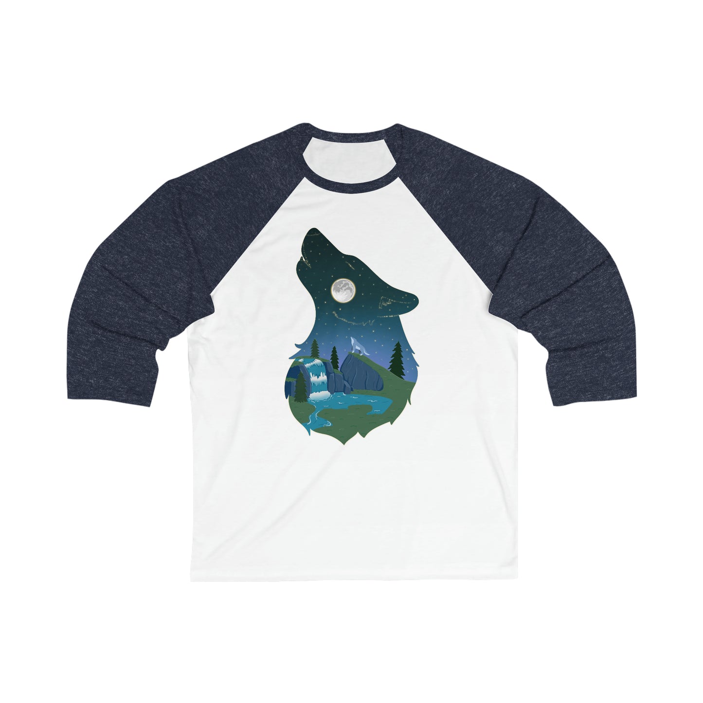 Baseball Shirt - Unisex - Wolf constellation