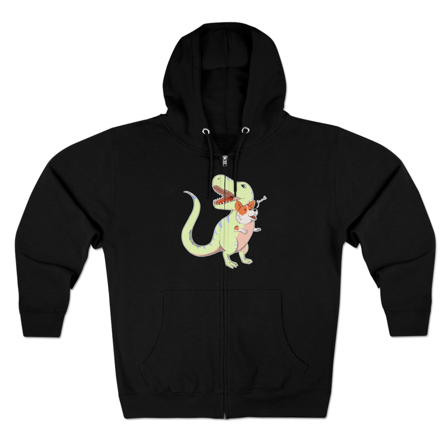 Full Zip Hoodie - Unisex - Corgi rex