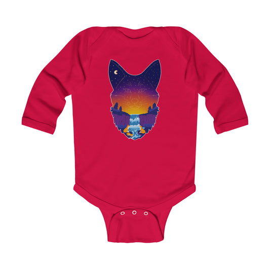 Long-sleeved onesie - Fox constellation