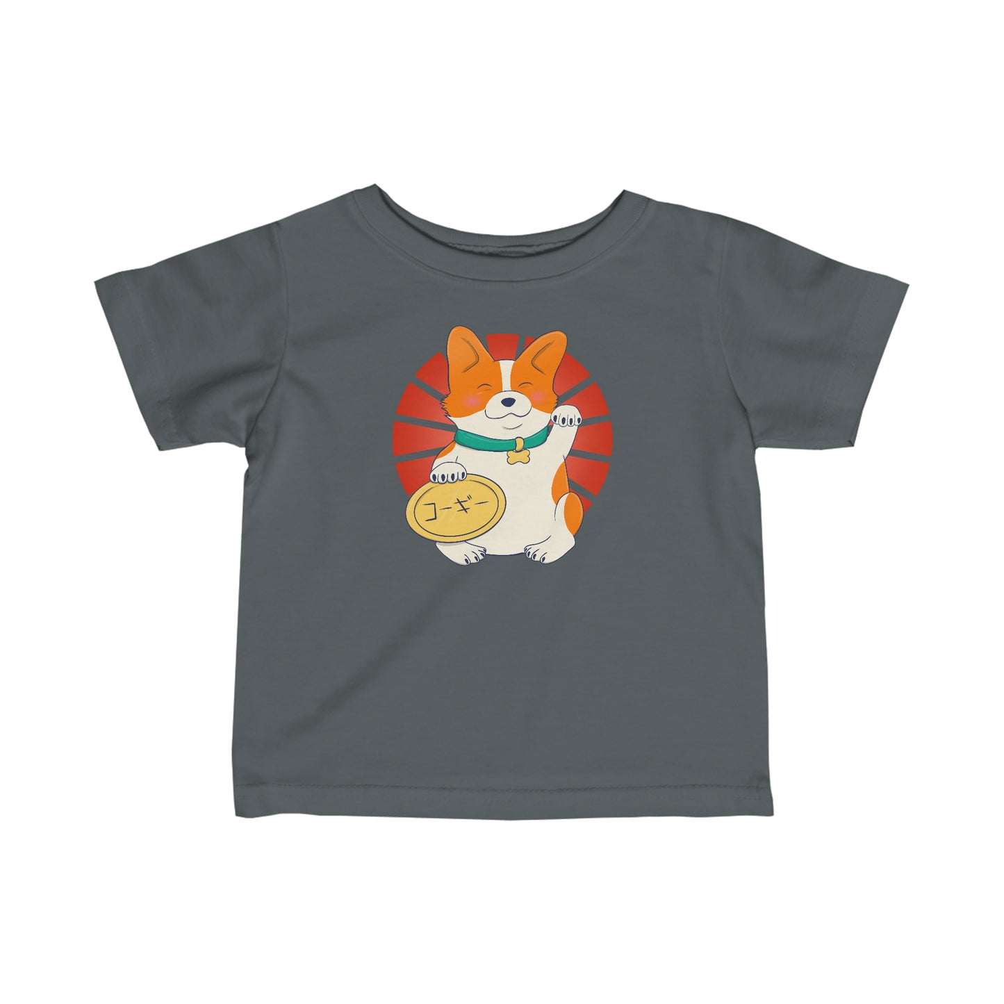 Baby's t-shirt - Maneki corgi
