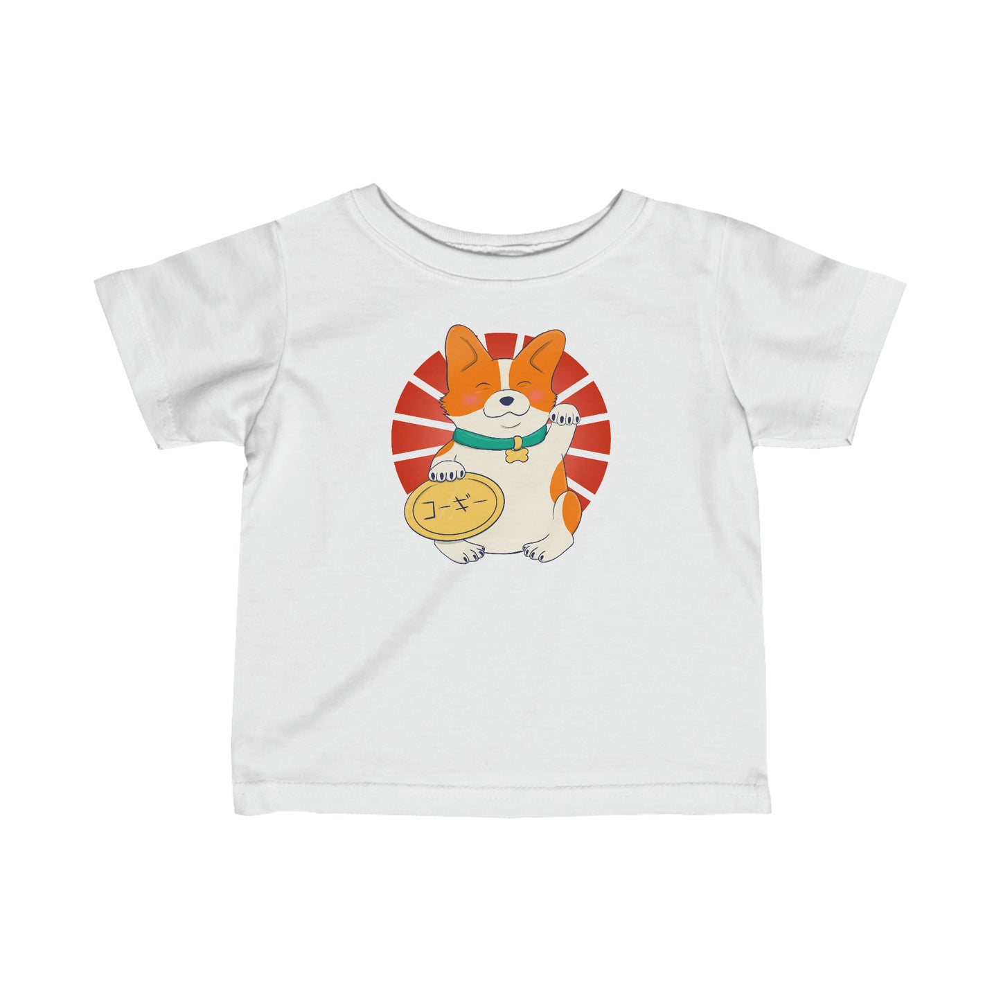 Baby's t-shirt - Maneki corgi
