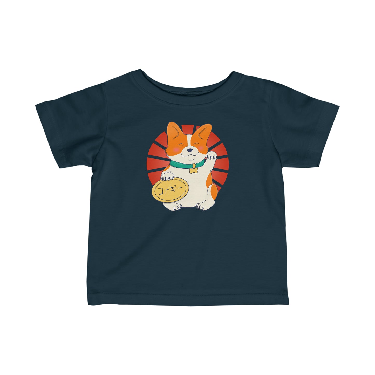 Baby's t-shirt - Maneki corgi