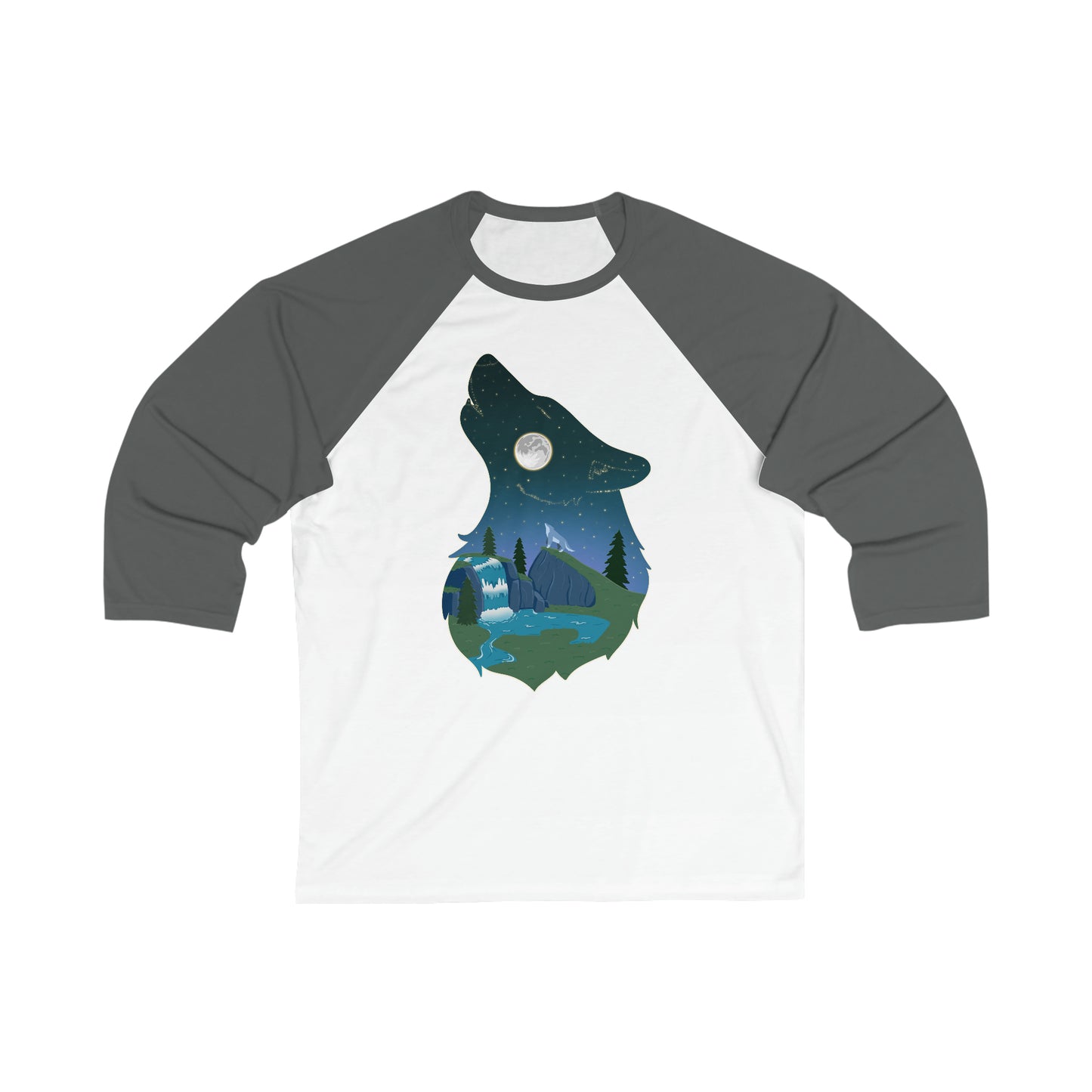 Baseball Shirt - Unisex - Wolf constellation