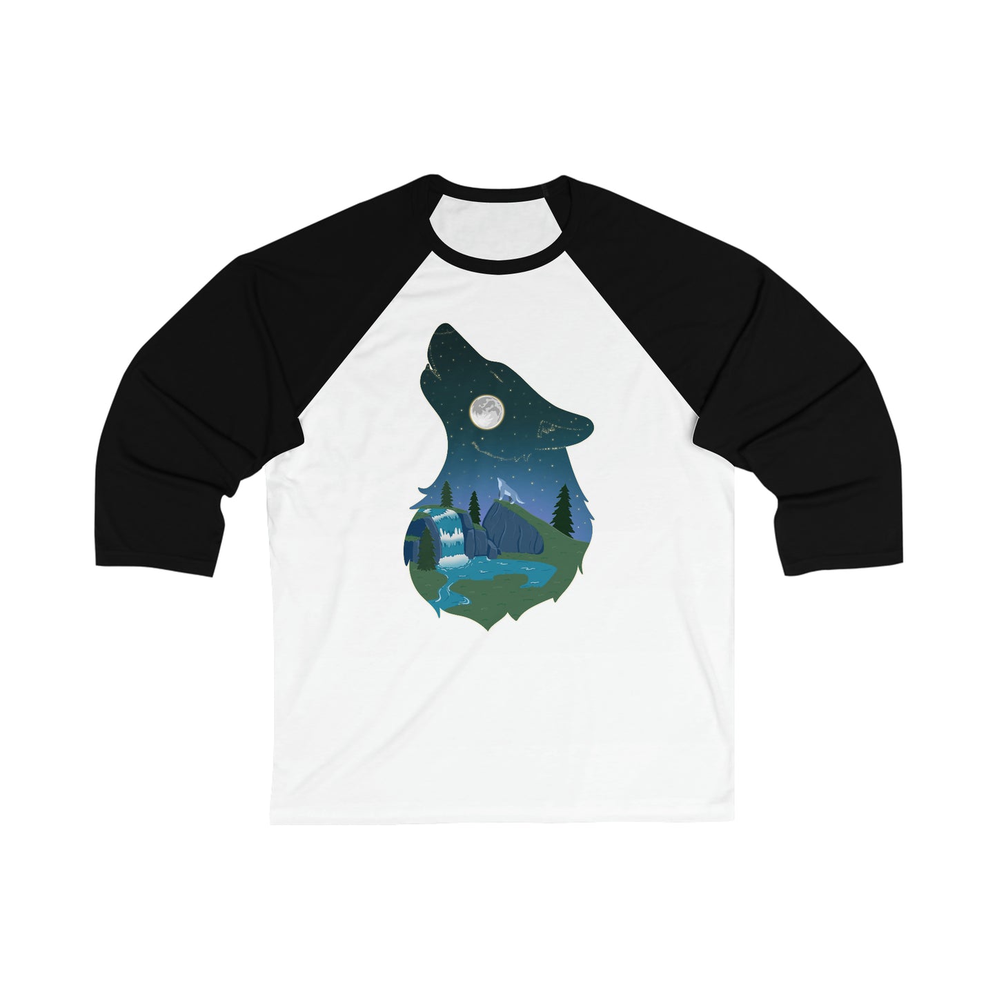 Baseball Shirt - Unisex - Wolf constellation