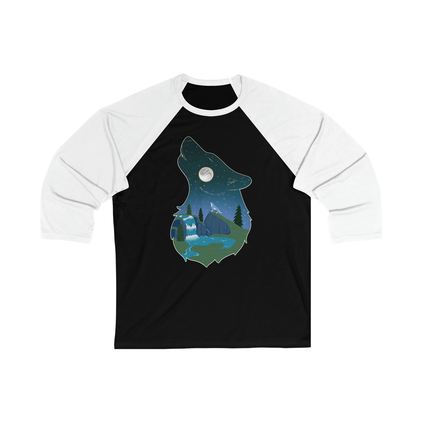 Baseball Shirt - Unisex - Wolf constellation
