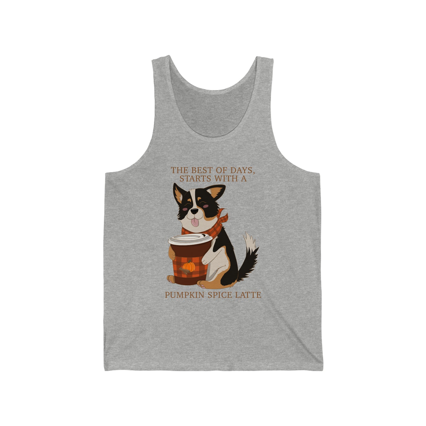 Tank top - Unisex - Pumpkin spice corgi