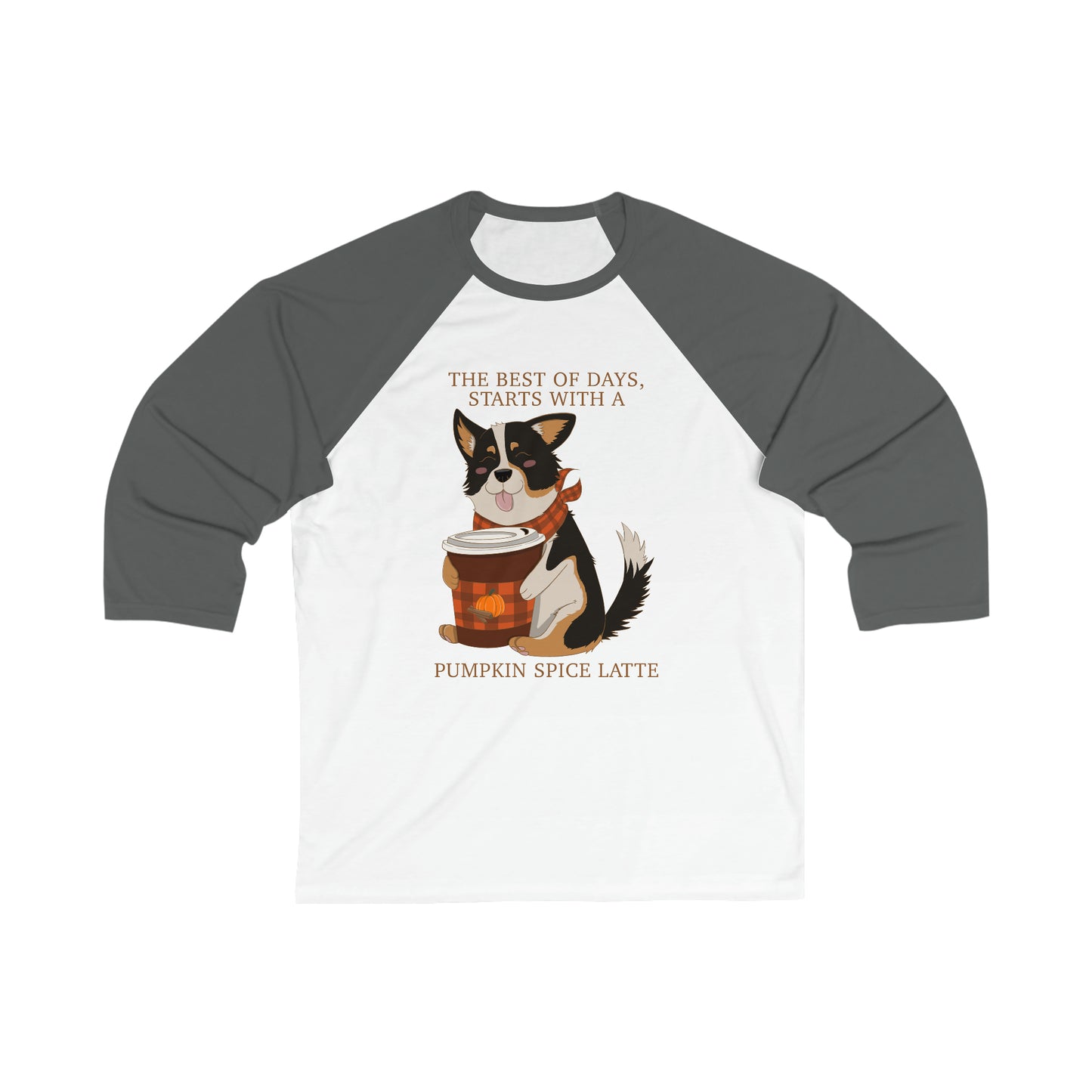 Baseball shirt - Unisex - Pumpkin spice corgi