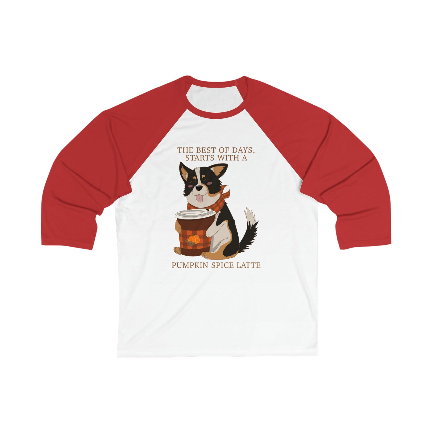 Baseball shirt - Unisex - Pumpkin spice corgi