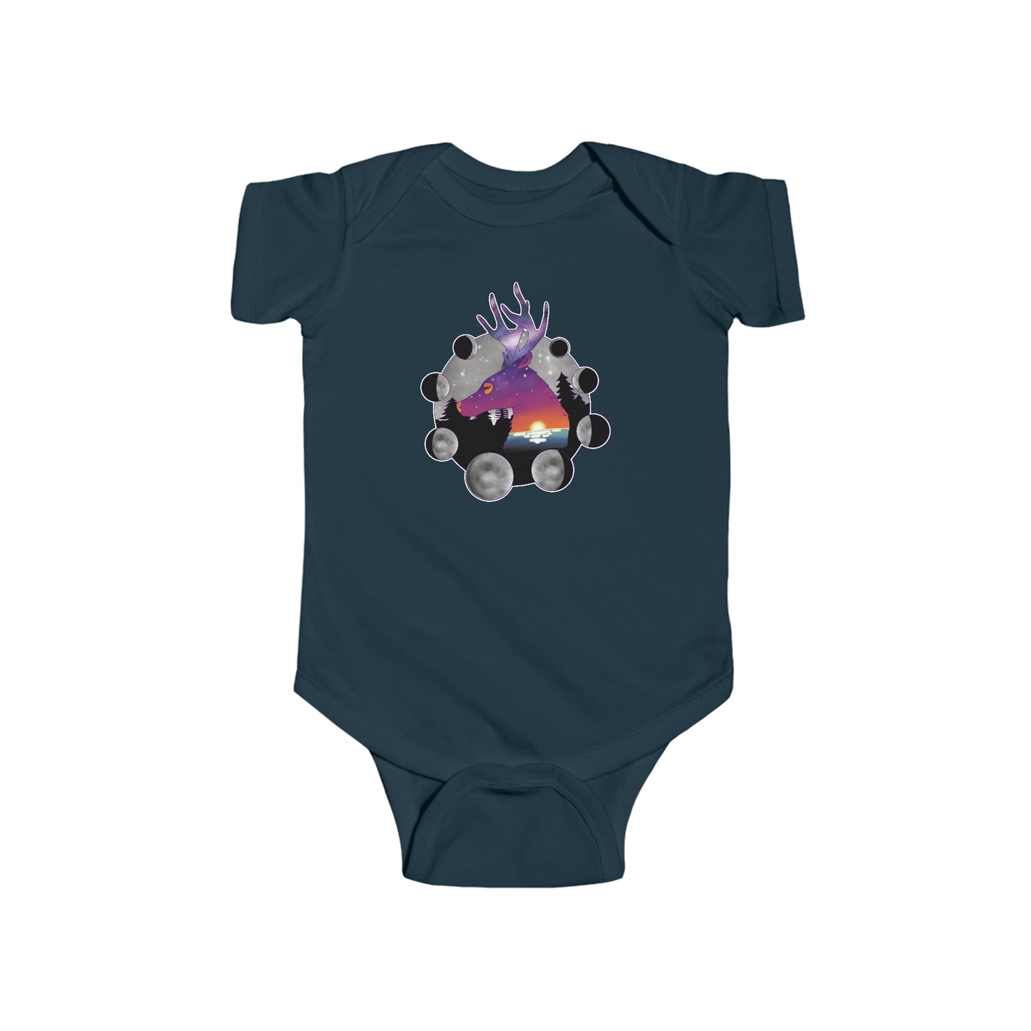 Short Sleeve Onesie - Cosmic Deer